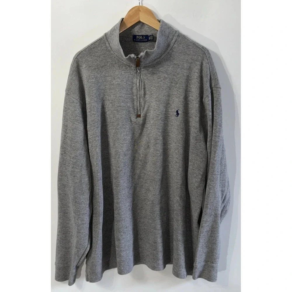 Polo Ralph Lauren Big & Tall 1/4 Zip Pullover Sweater Knit Mock Neck S 3XLT